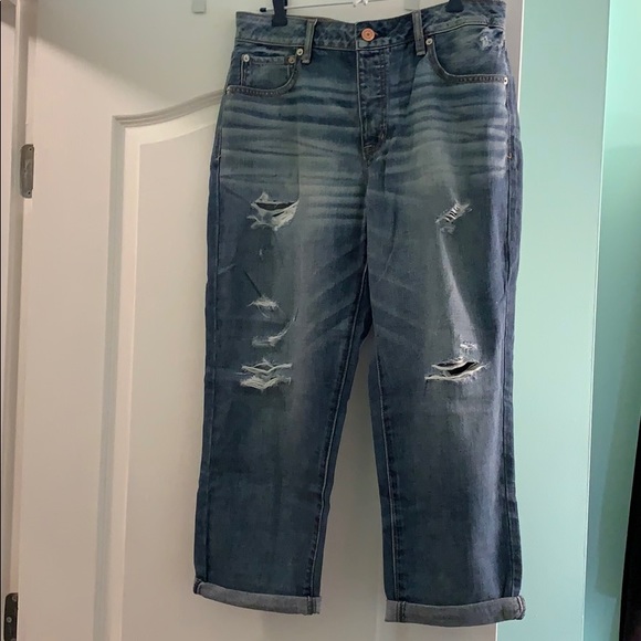 American Eagle Boy Crop Jeans Size 14 regular - Picture 6 of 7